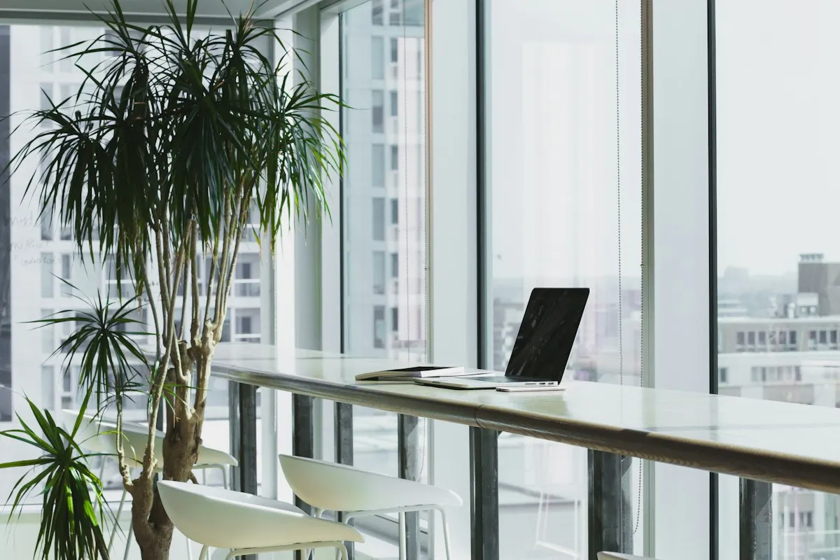 Bright office corridor prepared for expansion
