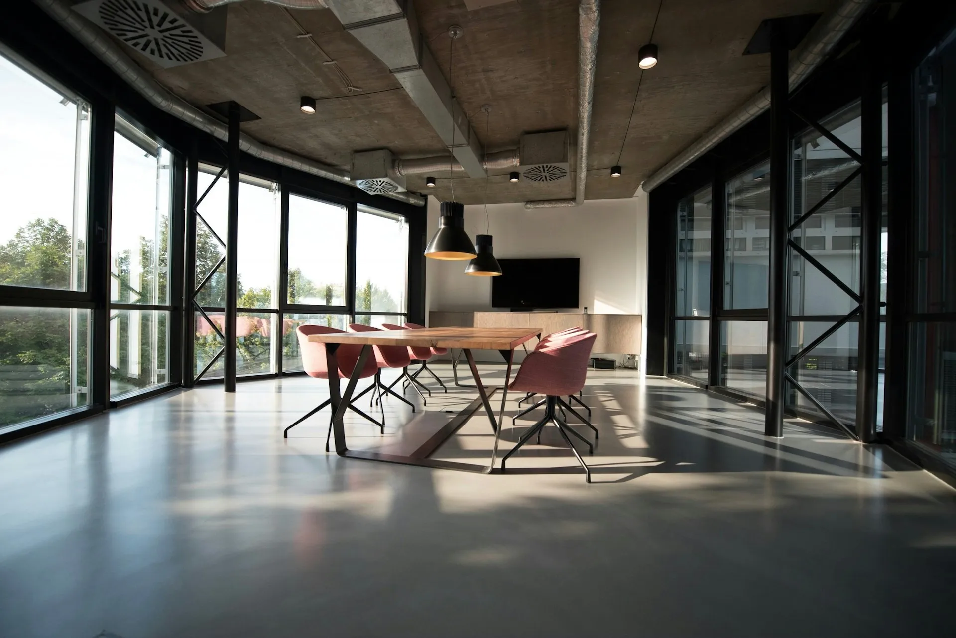 Quiet high-tech office workspace