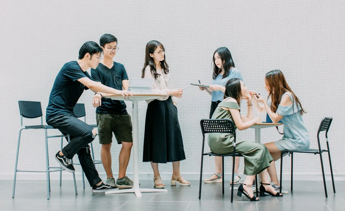 Business team meeting in a presentation room